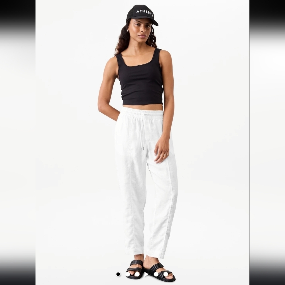 Athleta Retreat High Rise Linen Ankle Pant